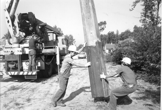 Plaatsen van verlichtingspalen uit het verleden