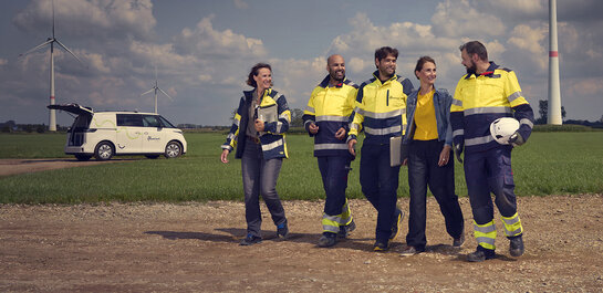 Collega's van Fluvius van verschillende afdelingen