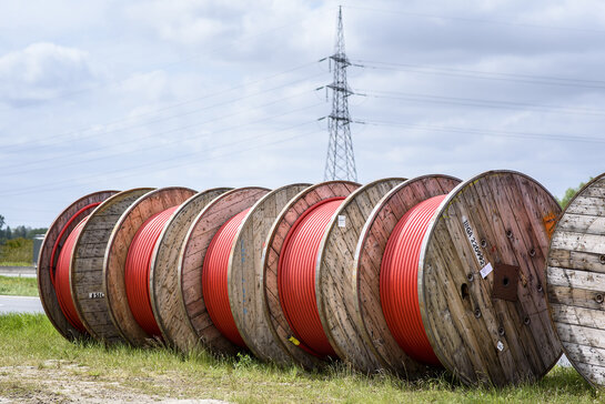 De energietransitie in Vlaanderen staat centraal voor Fluvius Verschillende kabelhaspels